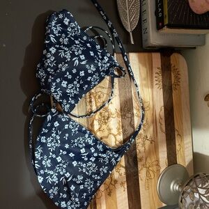 Floral Navy Bikini Set